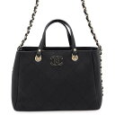 シャネル トートバッグ マトラッセ ココマーク ショッピングバッグ スモール ブルスキン AS0355 CHANEL 黒 【安心保証】 【中古】 シャネル バッ...