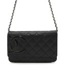 シャネル チェーンウォレット カンボンライン ココマーク A46646 CHANEL 財布 黒 【安心保証】 【中古】 シャネル チェーンウォレット 財布 シャネル レディース CHANEL WALLET