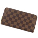 ルイヴィトン 長財布 ダミエ・エベヌ ジッピー・ウォレット N60046 LOUIS VUITTON ローズ・バレリーヌ ルイヴィトン ダミエ ルイヴィトン 財布 ルイヴィトン レディース LOUIS VUITTON WALLET 新品