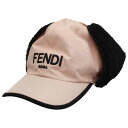 フェンディ キャップ イヤーマフ ロゴ ナイロン サイズM FENDI フライトキャップ   フェンディ キャップ フェンディ 帽子 FENDI CAP