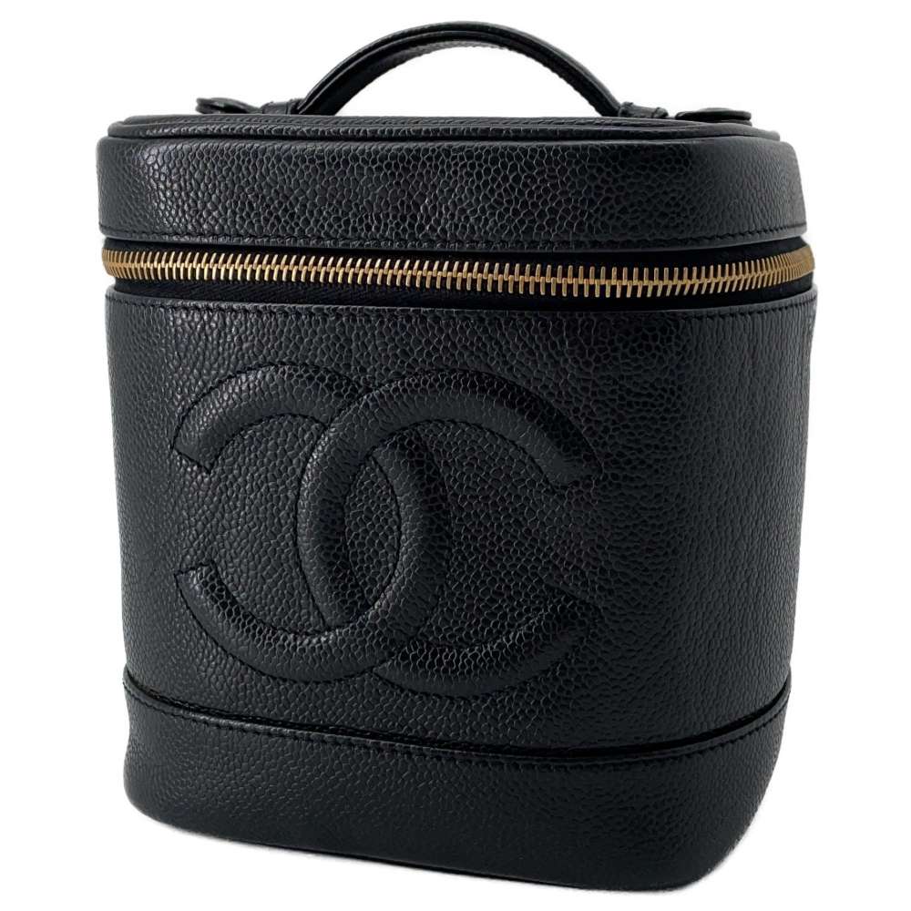 シャネル バニティバッグ ココマーク キャビアスキン 縦型 A01998 CHANEL 化粧ポーチ コスメポーチ 黒 【安心保証】 【中古】 シャネル バッグ シャネル レディース CHANELのサムネイル