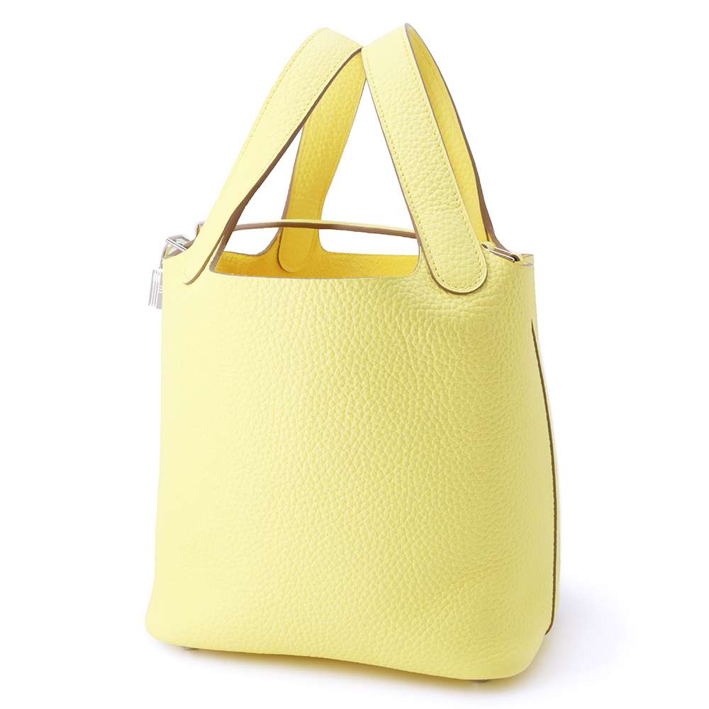 エルメス ハンドバッグ ピコタンロックPM リモンチェッロ/シルバー金具 トリヨンクレマンス B刻印 【安心保証】 【中古】 エルメス ピコタンロック ピコタン エルメス バッグ エルメス レディース HERMES Picotin Lock HERMES BAG 中古のサムネイル