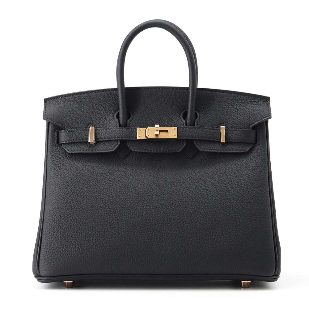 エルメス バーキン25 ブラック/ピンクゴールド金具 トゴ B刻印 HERMES Birkin ハンドバッグ 黒 エルメス バーキン エルメス バッグ エルメス レディース HERMES Birkin HERMES BAG