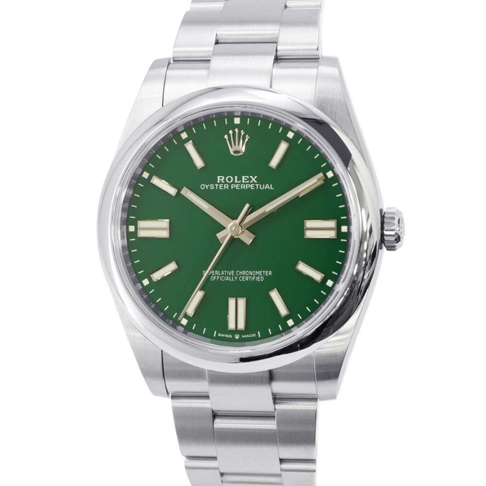 ロレックス オイスターパーペチュアル 124300 ROLEX 腕時計 グリーン文字盤 【中古】 ロレックス パーペチュアル ROLEX ロレックス 中古