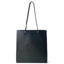 フェンディ トートバッグ ロゴ ショッピングバッグ ミディアム レザー 7VA513 FENDI バッグ 黒 【安心保証】 【中古】 フェンディ バッグ フェンディ FENDI BAG