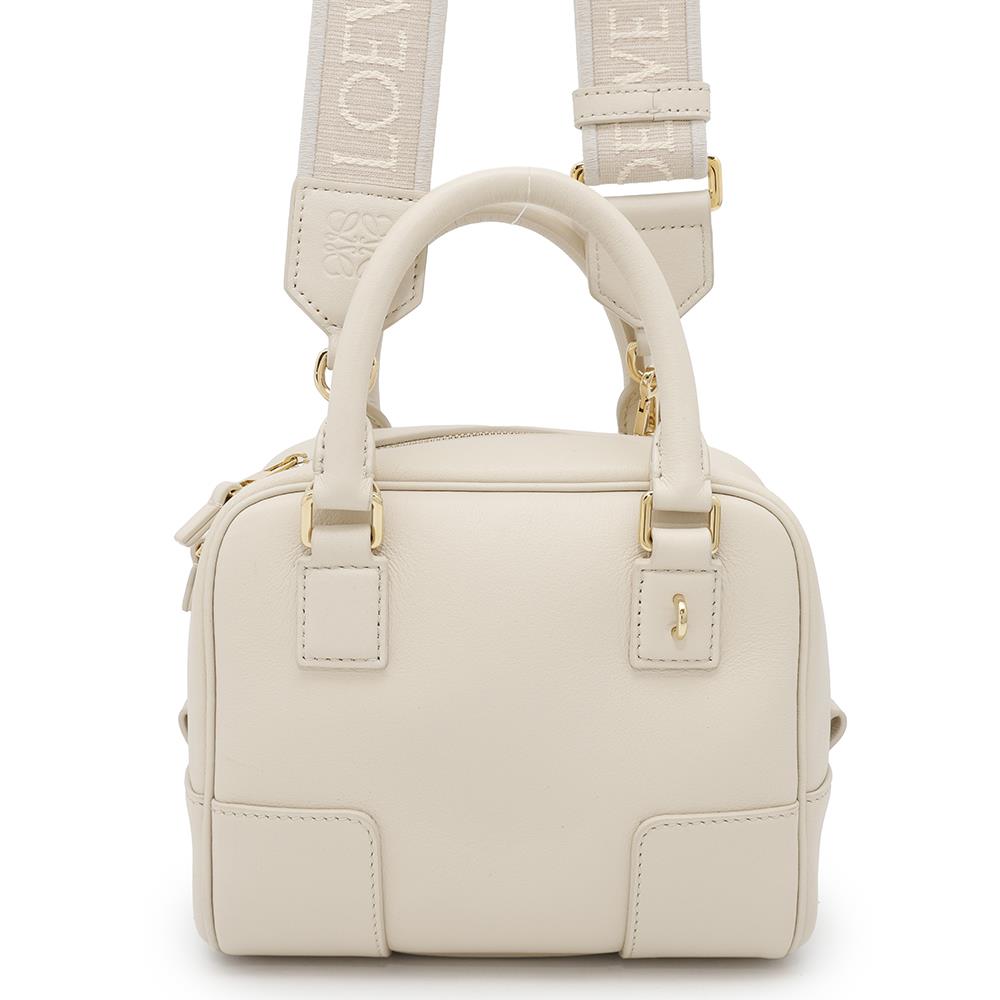 【決算セール開催中！】 ロエベ ハンドバッグ アマソナ16 スクエア レザー A039N21X01 LOEWE 2way 白 ホワイト 【安心保証】 【中古】 ロエベ バッグ LOEWE BAG