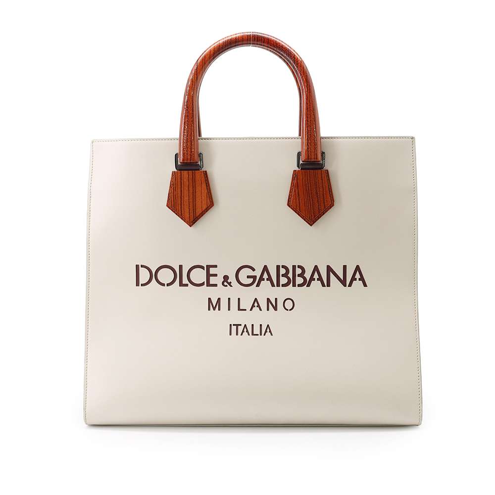 ドルチェ＆ガッバーナ トートバッグ ロゴ ショッピング レザー ウッド DOLCE&GABBANA 2wayショルダー 【安心保証】 【中古】 ドルチェ＆ガッバーナ バッグ ドルチェ＆ガッバーナ レディース DOLCE&GABBANA BAG