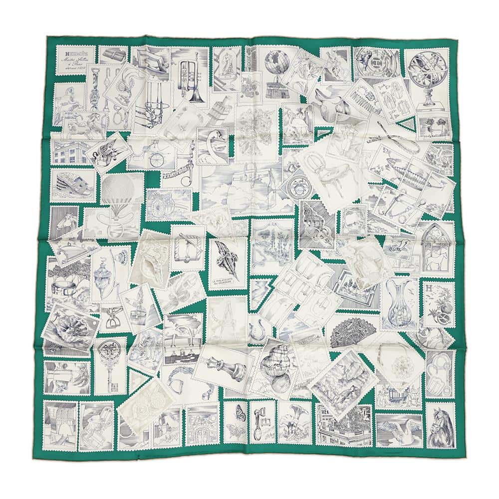 エルメス スカーフ カレ90 フォーブルの切手愛好家 Le Philateliste du Faubourg HERMES 2025年春夏 エルメス カレ HERMES SCARFのサムネイル