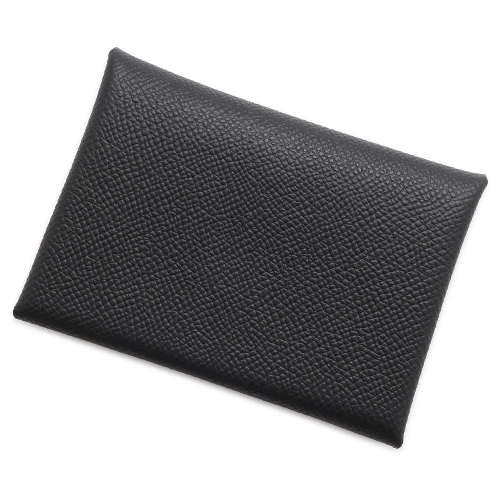 エルメス コインケース カルヴィ デュオ ブラック/シルバー金具 エプソン W刻印 黒 エルメス 財布 エルメス 小銭入れ カード入れ HERMES WALLETのサムネイル
