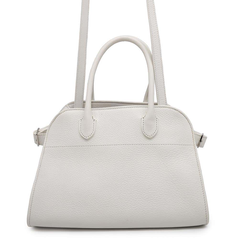 ザ ロウ ハンドバッグ ソフトマルゴー10 カーフレザー W1190 THE ROW 2wayショルダーバッグ 白 【中古】 ザ ロウ バッグ THE ROW BAGのサムネイル