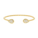 ブシュロン ブレスレット セルパンボエム ツイン モチーフ バングル ダイヤ 16P 計0.64ct K18YGイエローゴールド サイズ17 JBT00817 ...