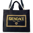 フェンディ トートバッグ フェンダーチェ ベルサーチェコラボ 7VA558 FENDI 2wayショルダーバッグ 黒 【安心保証】 【中古】 フェンディ バッグ...