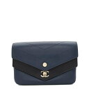 シャネル ウエストバッグ Vステッチ ココマーク ダブルフラップ レザー A57474 CHANEL ボディバッグ ウエストポーチ 黒 シェブロン 【安心保証】...