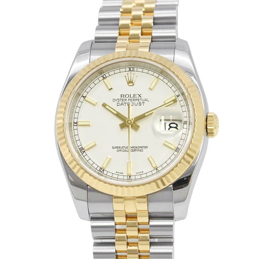 ロレックス デイトジャスト F番 SS/K18YG 116233 ROLEX 腕時計 白文字盤 【安心保証】 【中古】 ロレックス デイトジャスト ROLEX ロレックス 中古 ロレックス デイトジャスト F番 SS/K18YG 116233 ROLEX 腕時計 白文字盤 【安心保証】 【中古】 ロレックス デイトジャスト ROLEX ロレックス 中古