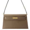 エルメス クラッチバッグ ケリーエラン エトゥープ/ゴールド金具 エプソン W刻印 HERMES 2wayショルダー エルメス バッグ エルメス HERMES BAG(4)