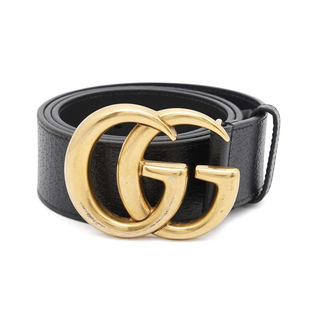 グッチ ベルト ダブルG ワイドベルト サイズ80 406831 GUCCI 黒 【安心保証】 【中古】 グッチ ベルト グッチ メンズ GUCCI