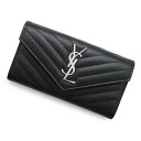 サンローランパリ 長財布 モノグラム ラージ キルティング フラップウォレット 372264 SAINT LAURENT PARIS 財布 YSL 黒 【安心保...