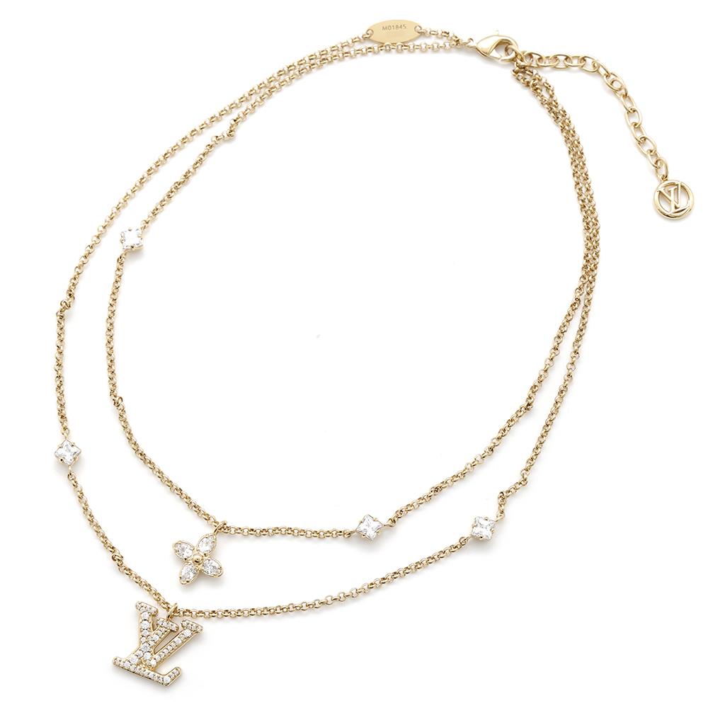 ルイヴィトン ネックレス レディ LV ラインストーン M01845 LOUIS VUITTON アクセサリー 【安心保証】 【中古】 ルイヴィトン ネックレス LOUIS VUITTON NECKLACEのサムネイル