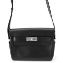 【決算セール開催中!】エルメス メッセンジャーケリーPM ブラック/シルバー金具 エバーグレイン W刻印 HERMES メンズ 黒 【中古】 エルメス バッグ ...