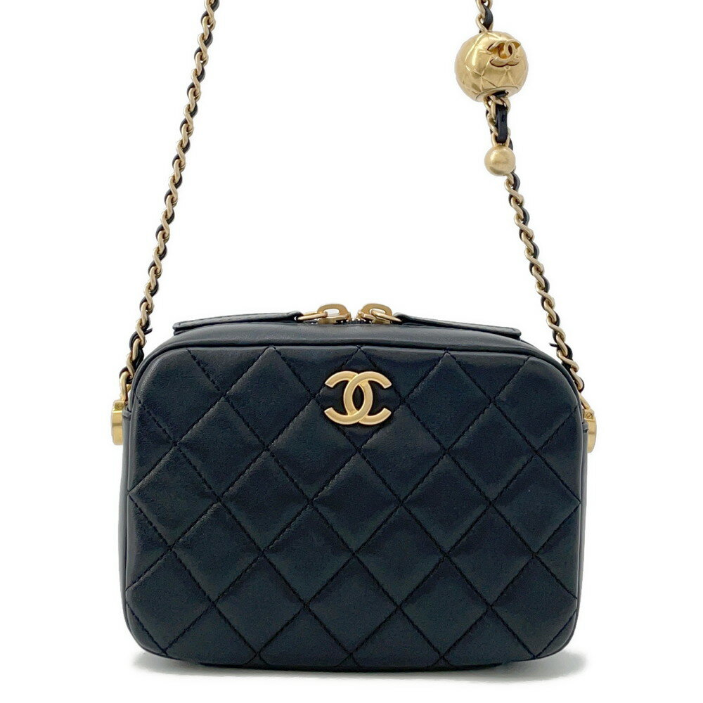 シャネル チェーンショルダーバッグ マトラッセ ココマーク ラムスキン CHANEL カメラバッグ ココボール 黒 【安心保証】 【中古】 シャネル バッグ シャネル レディース CHANEL BAGのサムネイル