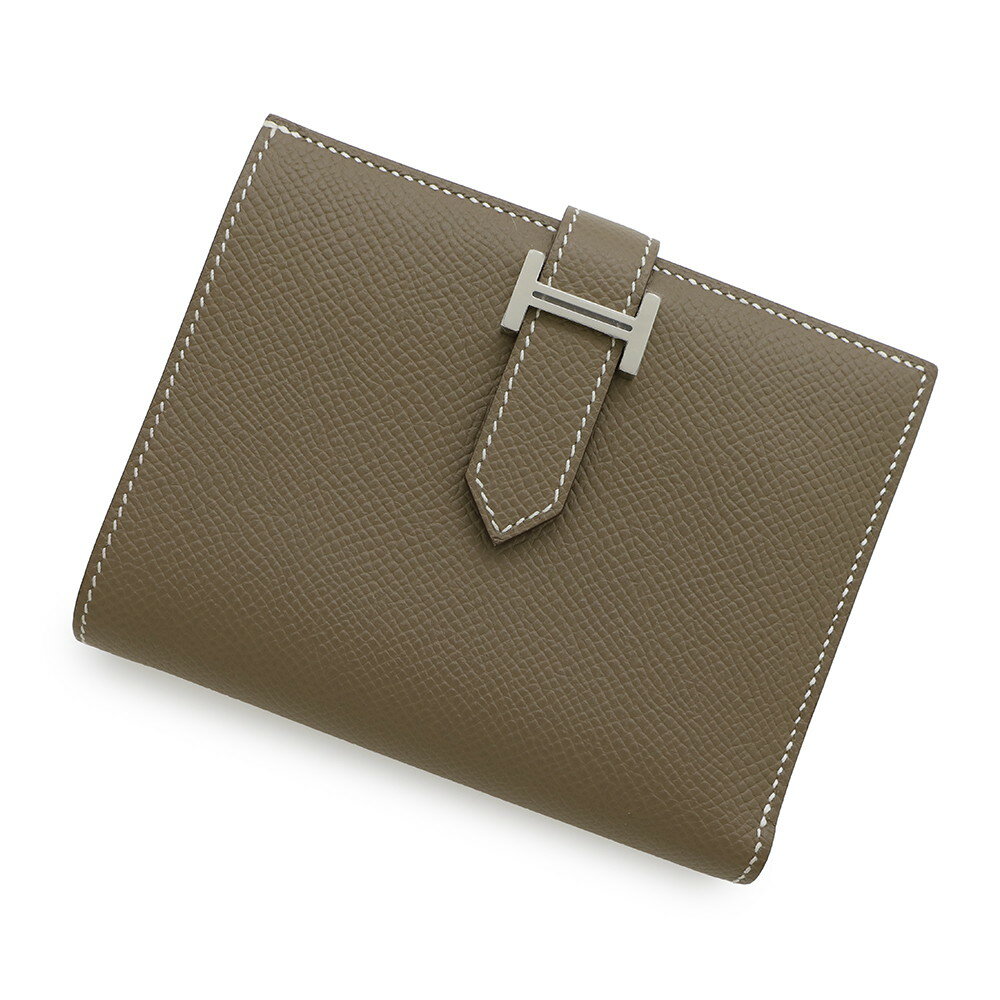 エルメス 二つ折り財布 ベアンコンパクト エトゥープ/シルバー金具 エプソン B刻印 HERMES 財布 【中古】 エルメス 財布 HERMES WALLETのサムネイル