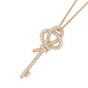 ティファニー ネックレス ノット キー ペンダント ラージ ダイヤモンド 計1.70ct K18PGピンクゴールド 72984153 【安心保証】 【中古】 ティファニー ノット キー ダイヤモンド Tiffany&Co. 中古