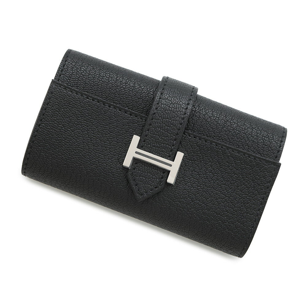 エルメス 4連キーケース ベアン ブラック/シルバー金具 シェブルミゾル K刻印 HERMES 黒 エルメス 鍵ケース エルメス キーケース HERMESのサムネイル