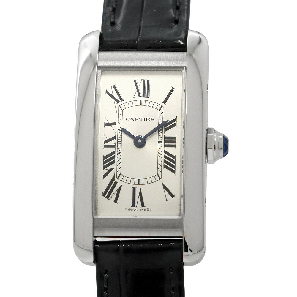 【★決算SALE開催中】カルティエ タンクアメリカン SM WSTA0043 Cartier 腕時計 クォーツ シルバー文字盤 【安心保証】 【中古】 カルティエ タンクアメリカン Cartier カルティエ 中古