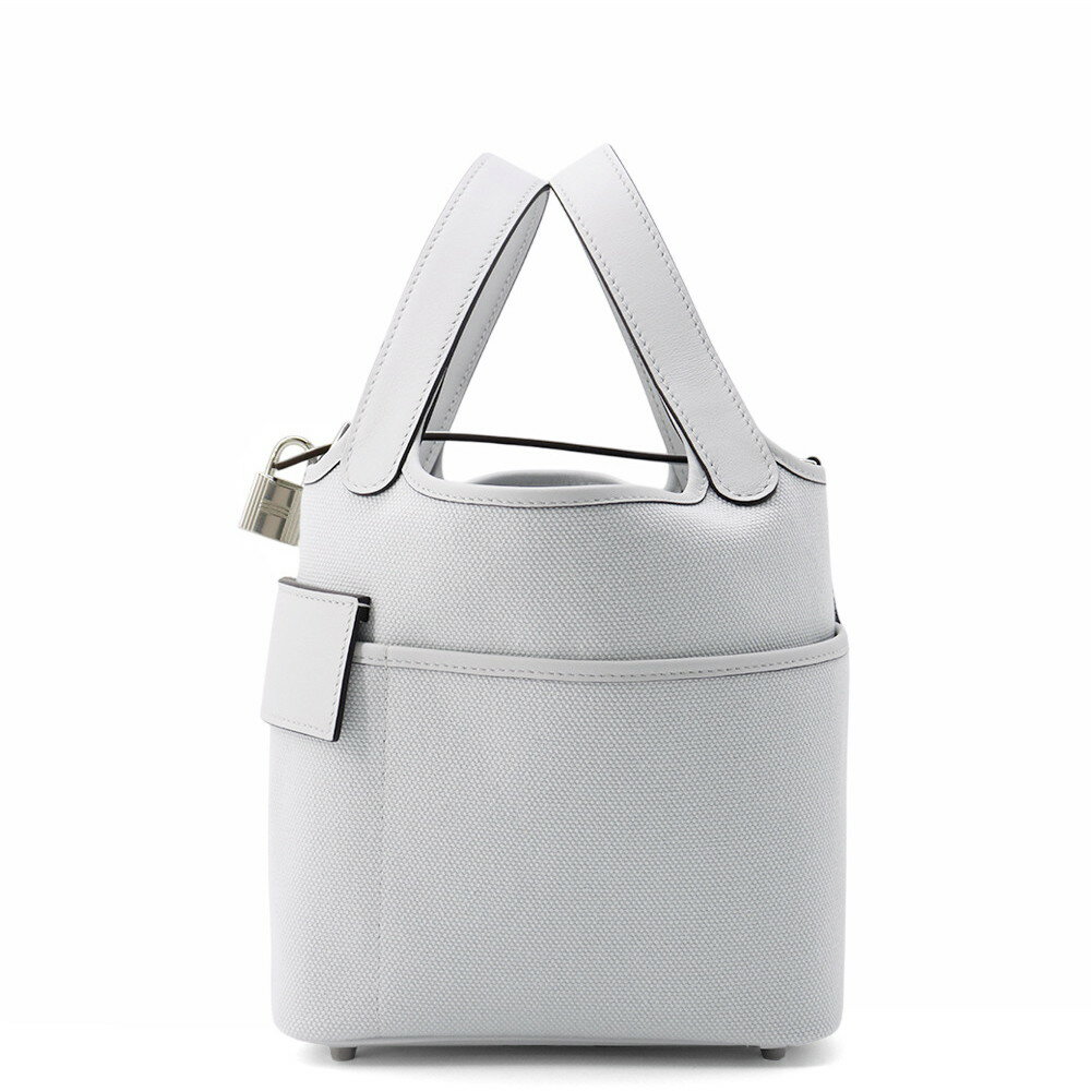 エルメス ハンドバッグ ピコタンロックPM カーゴ グリプラチナ/シルバー金具 トワルゴエラン/スイフト W刻印 HERMES トートバッグ エルメス ピコタンロック ピコタン エルメス バッグ エルメス レディース HERMES Picotin Lock HERMES BAGのサムネイル