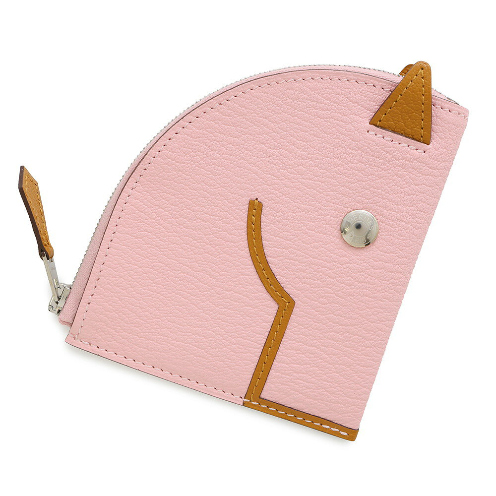 エルメス コインケース パドック ウォレット ローズサクラ/キャラメル/シルバー金具 シェブルミゾル Z刻印 HERMES 【中古】 エルメス 財布 エルメス 小銭入れ HERMES WALLETのサムネイル