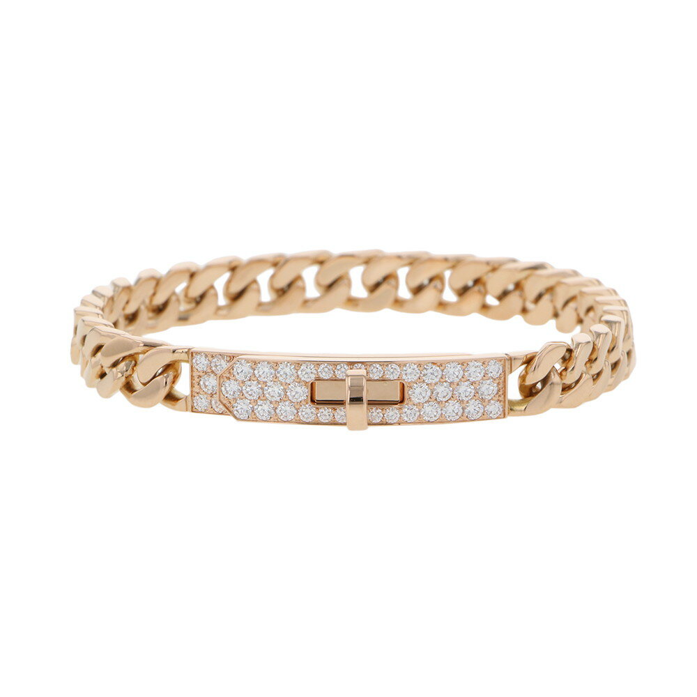 エルメス ブレスレット ケリーグルメット ダイヤモンド 41P 計0.90ct サイズSH K18PGピンクゴールド HERMES Kelly Gourmette 【安心保証】 【中古】 エルメス ケリー グルメット ダイヤモンド Kelly Gourmette HERMES 中古のサムネイル