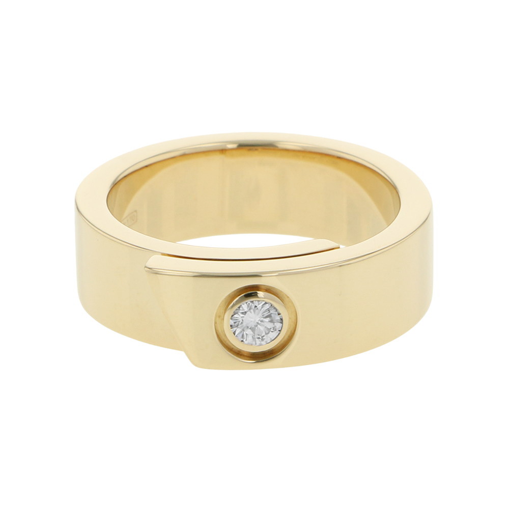 カルティエ リング アニバーサリー リング ダイヤモンド 1P K18YGイエローゴールド リングサイズ48 Cartier 指輪 【安心保証】 【中古】 カルティエ アニバーサリー ダイヤモンド Cartier 中古のサムネイル