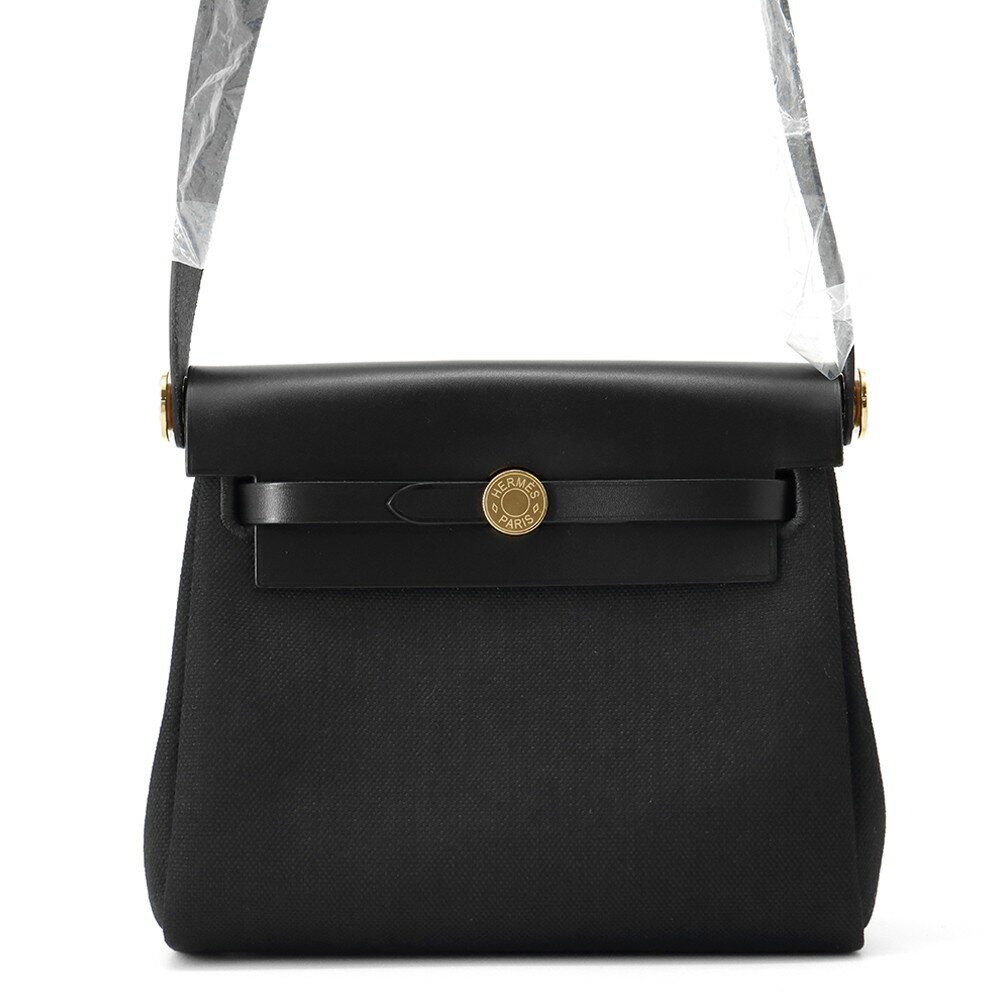 エルメス ショルダーバッグ エールバッグジップ ミニ ブラック/ゴールド金具 トワルミリタリー/ヴァッシュハンター K刻印 黒 エルメス バッグ エルメス HERMES BAGのサムネイル