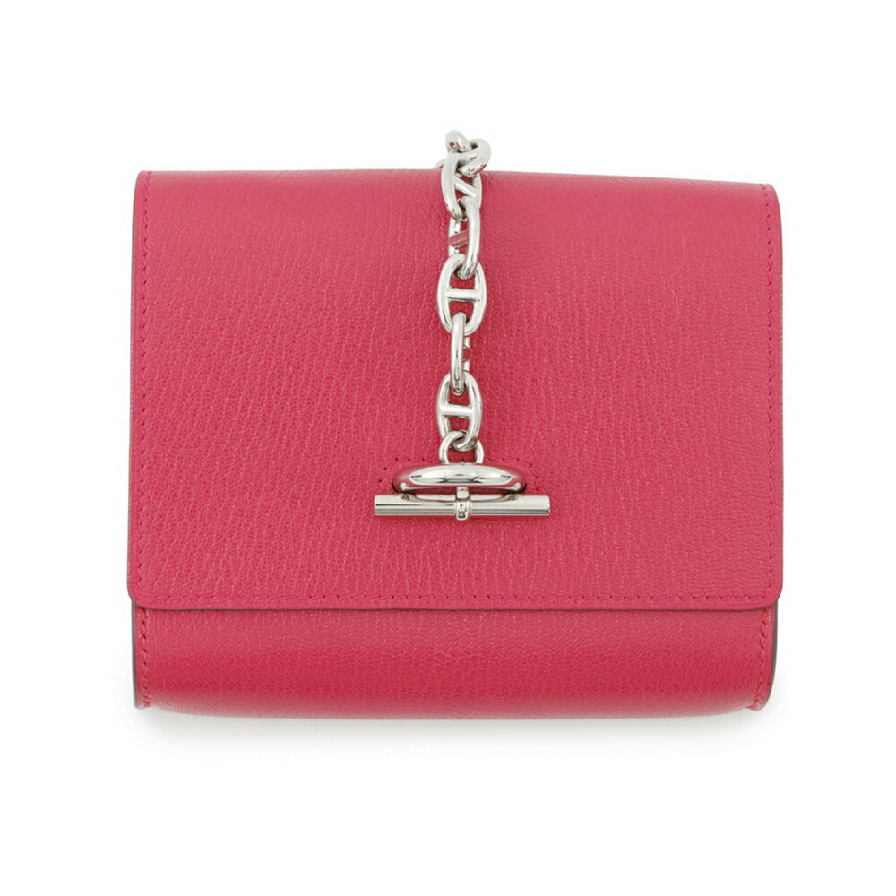 エルメス ショルダーウォレット シェーヌダンクル コンパクト ローズエクストリーム/シルバー金具 シェブルシャムキラ B刻印 財布 【中古】 エルメス 財布 エルメス HERMES WALLETのサムネイル