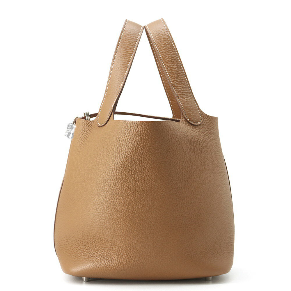 エルメス ハンドバッグ ピコタンロックMM ゴールド/シルバー金具 トリヨンクレマンス W刻印 【安心保証】 【中古】 エルメス ピコタンロック ピコタン エルメス バッグ エルメス レディース HERMES Picotin Lock HERMES BAG(4)