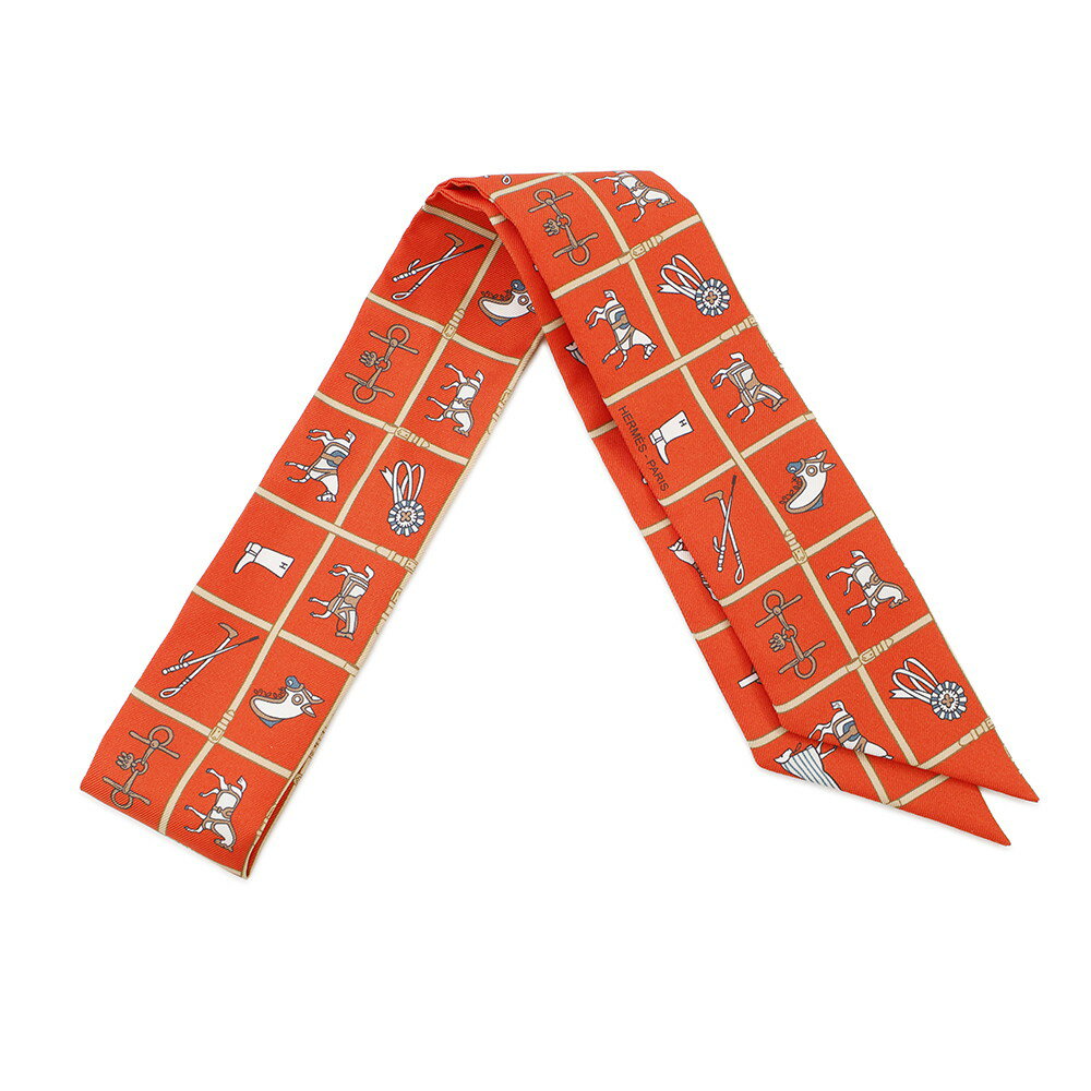 エルメス スカーフ ツイリー 馬着 Couvertures et Tenues de jour HERMES シルクツイル 2022秋冬 【中..