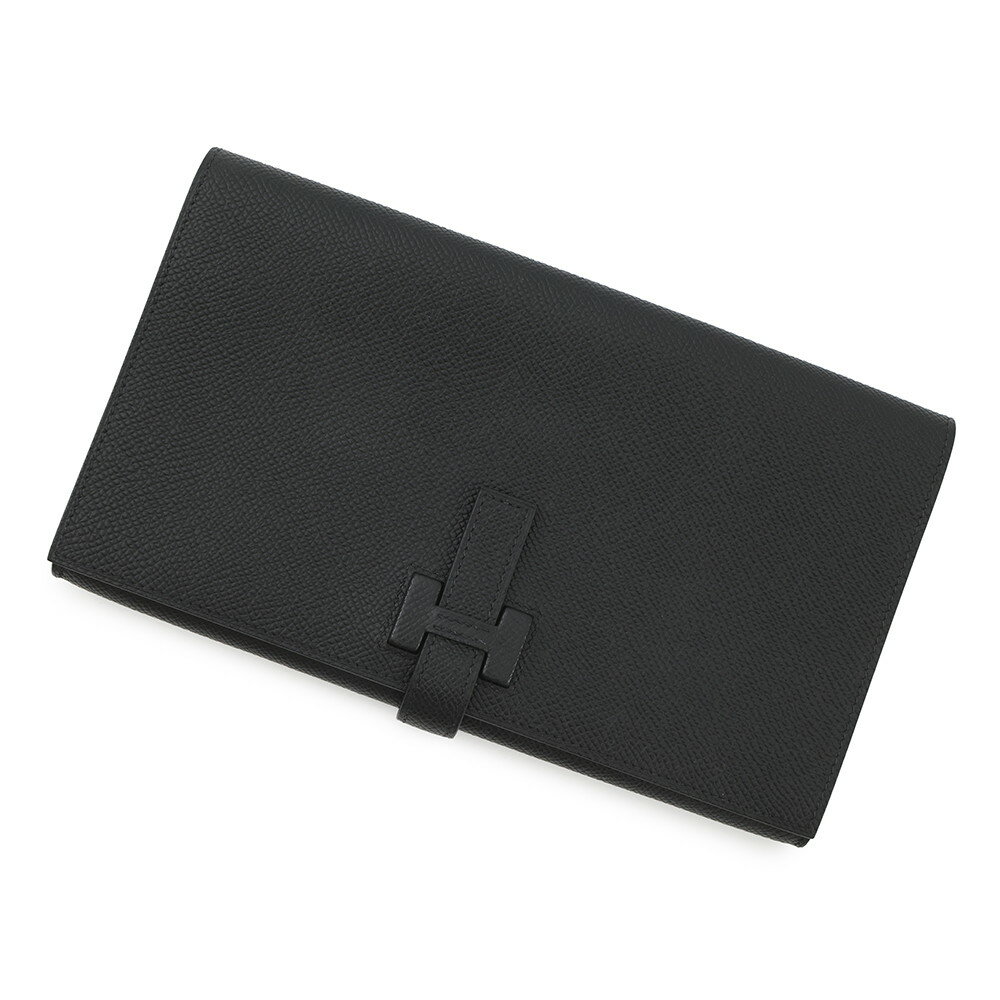 エルメス 長財布 Hパッサン トゥタンマン ブラック/シルバー金具 エプソン W刻印 HERMES 黒 【安心保証】 【中古】 エルメス 財布 エルメス メンズ...