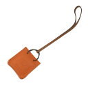 エルメス バッグチャーム ショッパー サックオランジュ フー/ゴールド ラムスキン Y刻印 【安心保証】 【中古】 エルメス チャーム エルメス HERMES