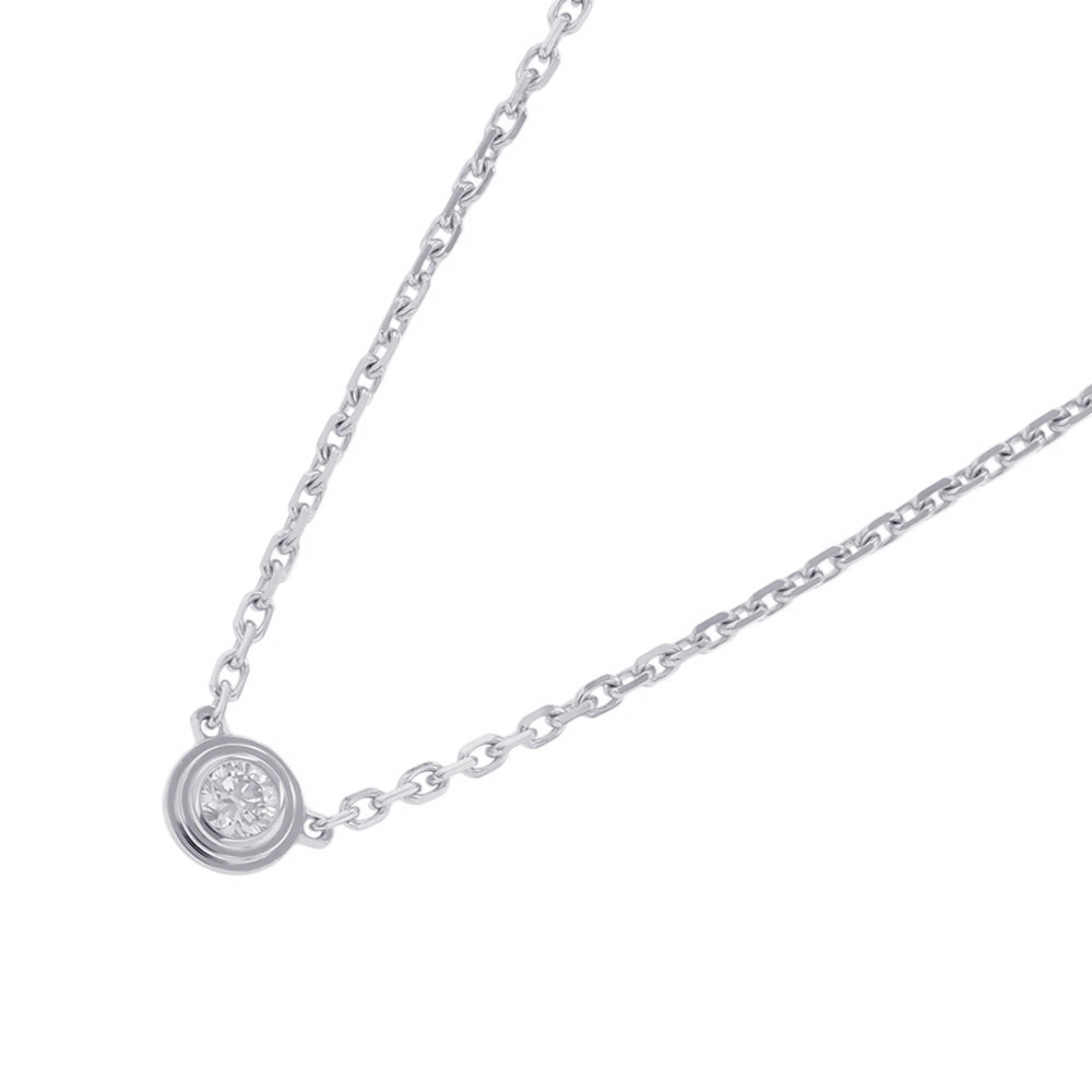 カルティエ ネックレス ダムール XS ダイヤモンド 1P 計0.04ct K18WGホワイトゴールド B7224515 Cartie..