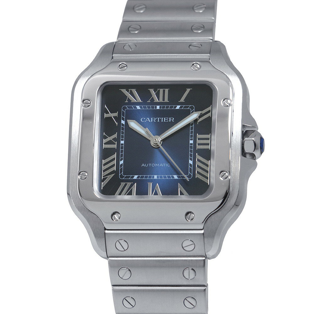 カルティエ サントス ドゥ カルティエ WSSA0063 Cartier 腕時計 ブルー文字盤 【安心保証】 【中古】 ..