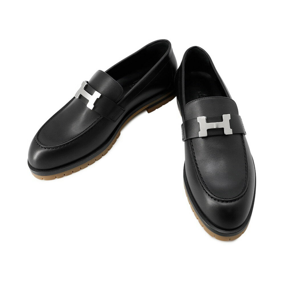 エルメス モカシン フォーブル レザー レディースサイズ38 HERMES 靴 黒 【中古】 エルメス 靴 エルメス レディース HERMES