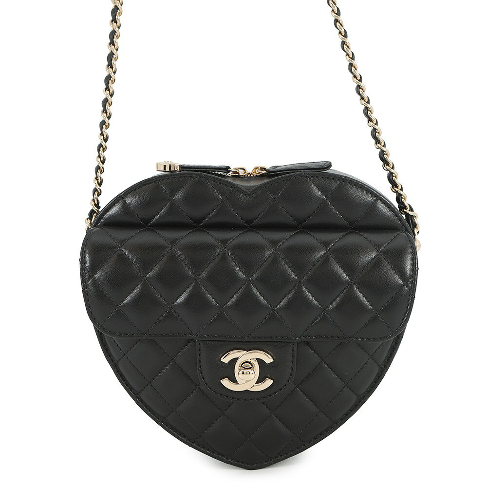 Rakuten - シャネル チェーンショルダーバッグ マトラッセ ハートシェイプ ラムスキン AS3191 CHANEL バッグ 黒 【中古】 シャネル バッグ レディース CHANEL BAG