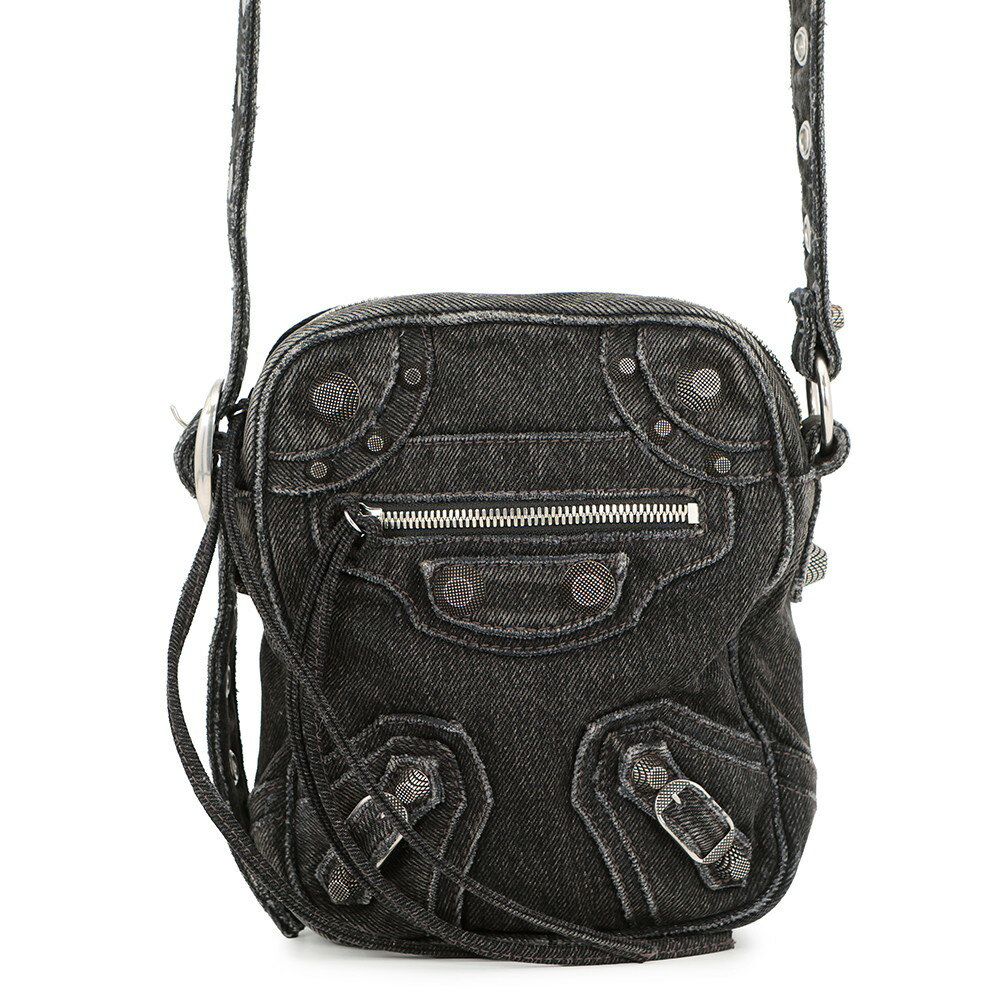 Rakuten - バレンシアガ ショルダーバッグ ル カゴール クロスボディバッグ デニム 719065 BALENCIAGA バッグ 黒 【安心保証】 【中古】 バレンシアガ バッグ BALENCIAGA BAG