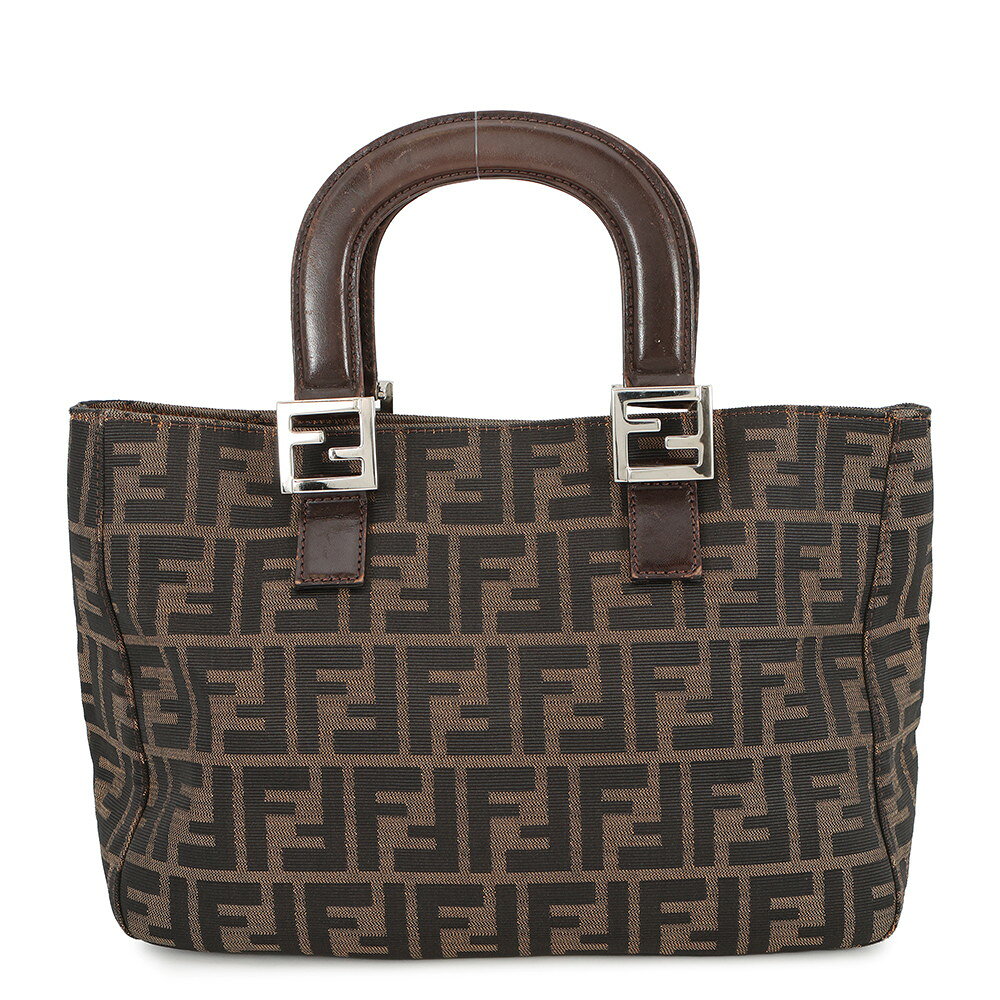 フェンディ ハンドバッグ ズッカ柄 キャンバス レザー 26693 FENDI 【安心保証】 【中古】 フェンディ バッグ FENDI BAG