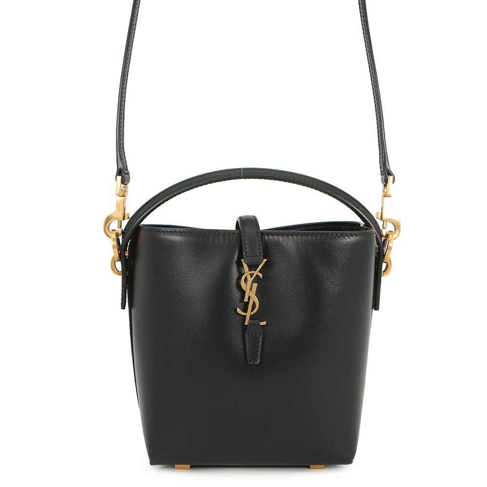 Rakuten - サンローランパリ ハンドバッグ LE 37 ミニ バケットバッグ カーフレザー 765870 SAINT LAURENT PARIS 黒 2way 【安心保証】 【中古】 サンローランパリ バッグ SAINT LAURENT PARIS BAG