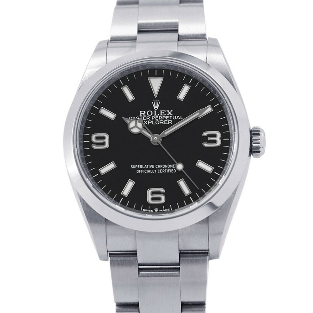 ロレックス エクスプローラー1 ランダムシリアル ルーレット 124270 ROLEX 腕時計 ウォッチ 黒文字盤 【安心保証】 【中古】 ロレックス エクスプローラー ROLEX ロレックス 中古