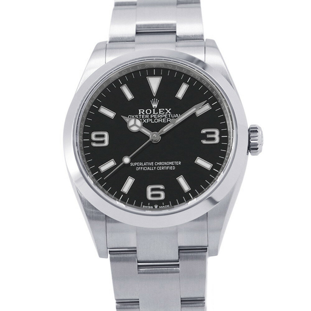 ロレックス エクスプローラー1 ランダムシリアル ルーレット 124270 ROLEX 腕時計 ウォッチ 黒文字盤 【安心保証】 【中古】 ロレックス エクスプローラー ROLEX ロレックス 中古