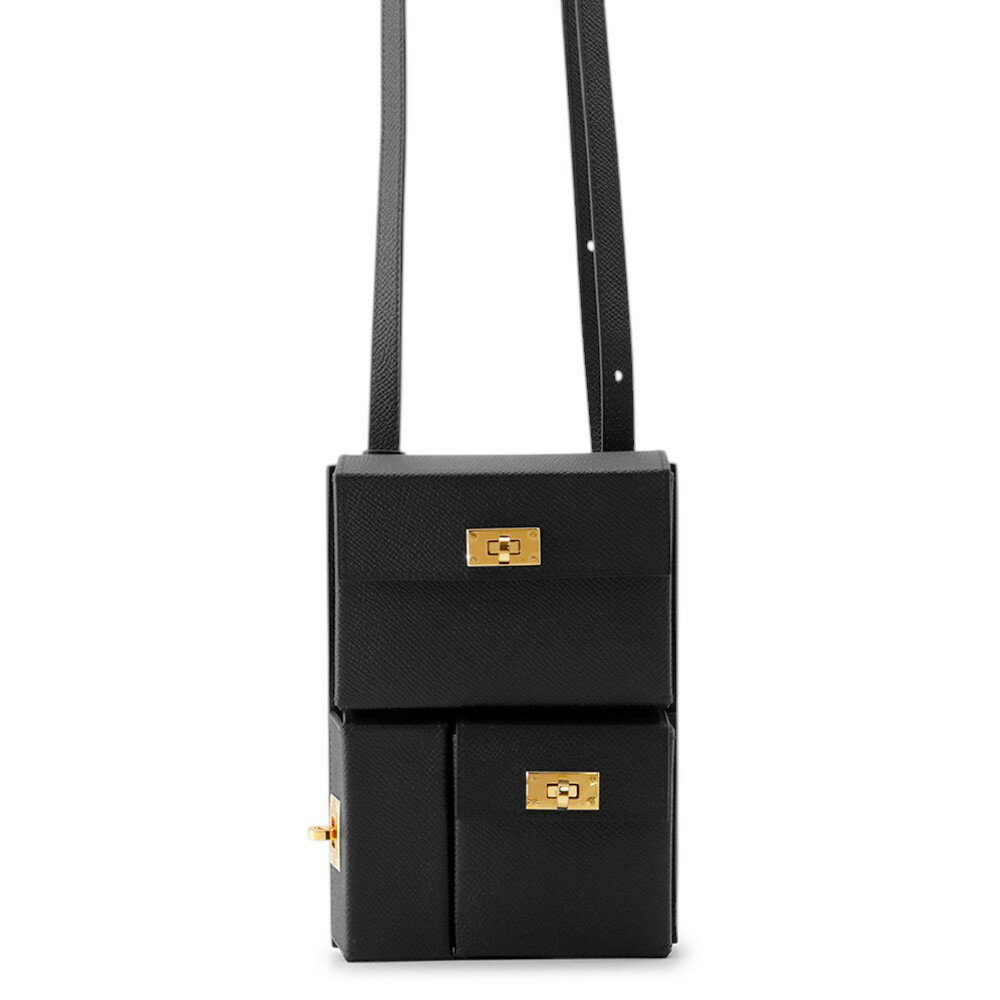 Rakuten - エルメス ショルダーバッグ ケリーマルチポケット ブラック/ゴールド金具 エプソン K刻印 黒 【中古】 エルメス バッグ エルメス HERMES BAG