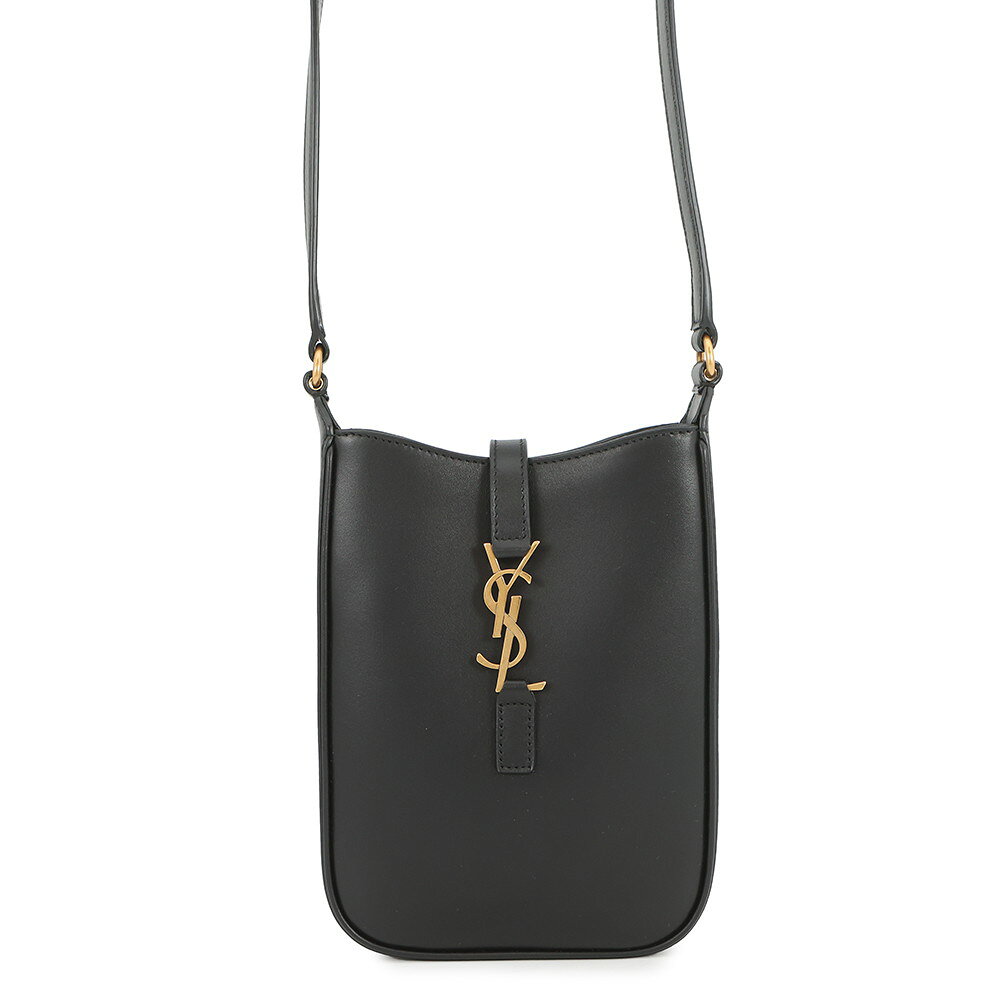 乐天商城 - サンローランパリ ショルダーバッグ LE 5 A 7 ミニ バーティカル レザー 735214 SAINT LAURENT PARIS 黒 【安心保証】 【中古】 サンローランパリ バッグ SAINT LAURENT PARIS BAG