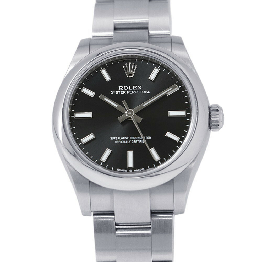 ロレックス オイスターパーペチュアル31 ランダムシリアル ルーレット 277200 ROLEX 腕時計 黒文字盤 【安心保証】 【中古】 ロレックス オイスターパーペチュアル ROLEX ロレックス